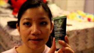 Skin care for acne/hyperpigmentation with The Body Shop tea tree face system