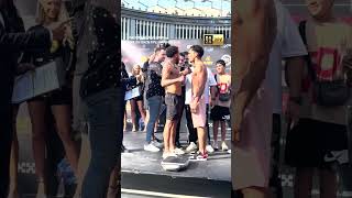 Fight Almost Breaks Out At Weigh-In ???? #shorts