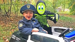 Whose that skeleton? silly Halloween video featuring Sketchy Mechanic and fun kids!