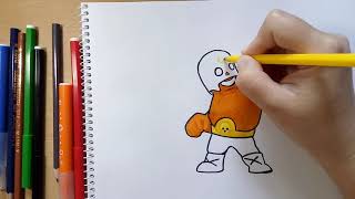Как нарисовать Эль Примо из Brawl Stars
