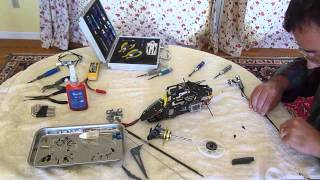 CopterX BA DFC Part 4 - Servo/motor/tail Installation