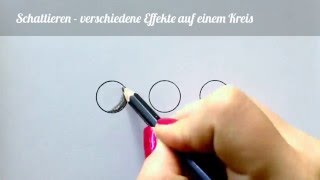 einen Kreis mit Bleistift schattieren - verschiedene Effekte