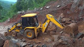 jcb 3dx super working in stone quarry