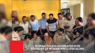 Mumbai Police Celebrates 85Th Birthday Of Woman Who Lives Alone