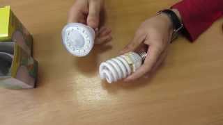 LED светодиодная лампа с датчиком движения и освещенности
