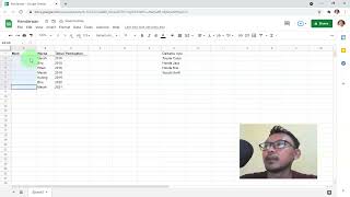 Cara membuat menu drop down saat menggunakan Google Sheet