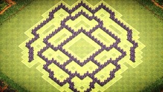 Clash of Clans - Epic TH8 Trophy/War Base (Temptest) - 2014