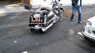 harley davidson & nissan sr311 ハーレーショベルエンジン始動！