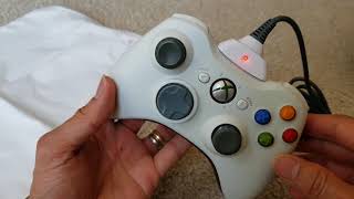 Unboxing Microsoft XBOX 360 Gamepad Controller USB Data Charging Cable For PC! 6 12 18