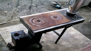 ((5/8)) Изготовление плиты на базе ракетной печки/ ROCKET STOVE/ 로켓 스토브