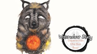 Copernicus the Sun Bear Watercolour.