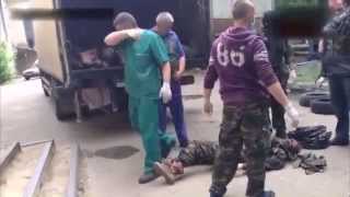 Убитые ополченцы в Украине Убитые люди  Грузовик с трупами    Donetsk  Shock!