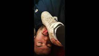 Boyfriend licking my shoes