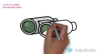 How to Draw a Binoculars / Как нарисовать Бинокль