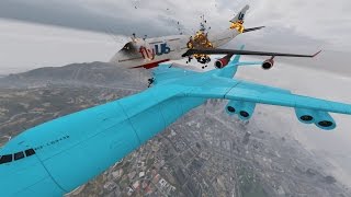 Mid Air Crash Cargo Plane VS 747 GTA 5