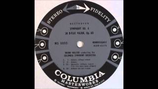 Beethoven, Symphony No  4 In B flat Major, Op  60 , Bruno Walter