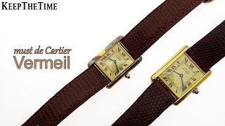 Cartier Vermeil Argent Tank Style (Vintage Couple's Watches)