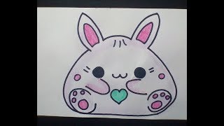 KAWAII РИСУНОК  \  Как  нарисовать зайчика Как нарисовать милые рисунки
