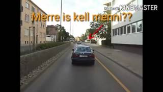 Fala esküvői Hondás konvoj.