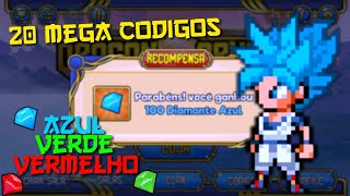 20 MEGA CÓDIGOS DE 3340 DIAMANTE AZUL,VERDE,VERMELHO Dragon Crystal