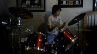 Steven Barry playing drums