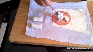 Involtini salame e formaggio ricetta facile e veloce