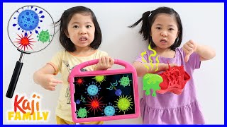 Big germs growing on iPad! Growing bacteria science experiment for kids at home!!