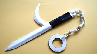 Como hacer un Kyoketsu shoge de Papel | Arma Ninja Casera