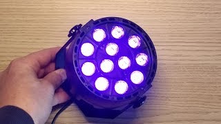Teardown of a DMX controlled UV disco light.