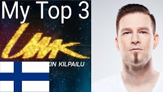 Finland Eurovision 2019(UMK 2019/Darude)-My Top 3