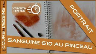 Visage au pigment de sanguine 610 avec pinceau - version rapide