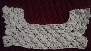 Круглая кокетка, платье "Нежность"(crochet. Round coquette)