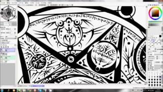 【saiで魔法陣】Magic circle drawn by sai【描いてみた】