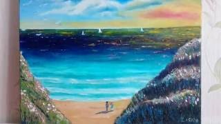 Картина маслом "На море", авторская.