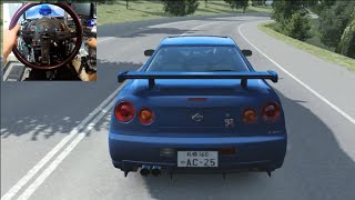 Assetto Corsa GoPro Downhill Stock R34 Run! + Special Events | SLAPTrain