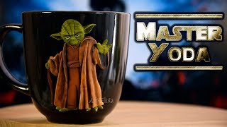 Магистр Йода из полимерной глины // DIY // Декор кружки своими руками