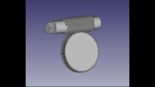FreeCad Шестерни червячная пара