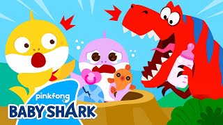 Peekaboo! Baby Shark Babysits at a Dinosaur Theme Park | Story for Kids 