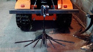 3. Экспериментируем с формой веерной картофелекопалки. Harvesting potatoes