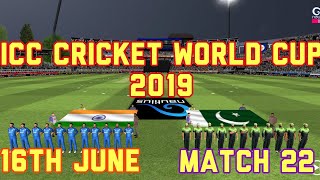16th June India vs Pakistan ICC World cup 2019 full match Highlights real cricket 2019 gameplay