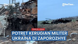 Beginilah Cuplikan Bangkai Kendaraan Lapis Baja Ukraina di Medan Pertempuran