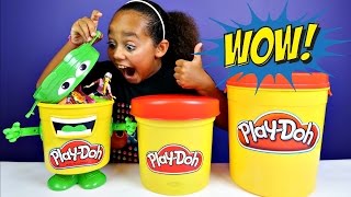Giant Play Doh Blind Bag Bins - Slime   - Barbie Toys