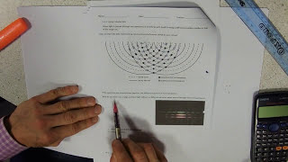 Physics Homework book Double slits