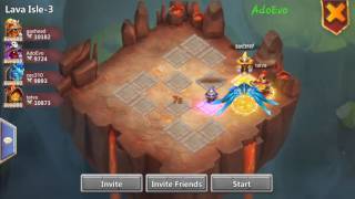 Castle Clash Lava Isle 3 WIN!!!