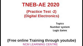 TNEB AE 2020 - Practice Test - 2 | Digital Electronics | EEE | ECE | IN