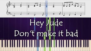 How to play the piano part of Hey Jude (with lyrics)