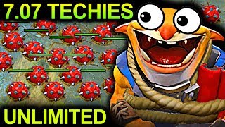 UNLIMITED DAMAGE TECHIES - DOTA 2 PATCH 7.07 NEW META PRO GAMEPLAY